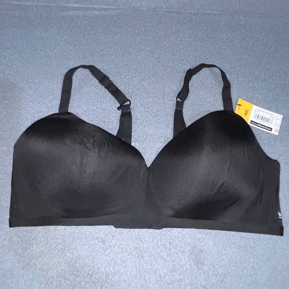 Kindly Yours Wirefree T-Shirt Bra Black Size 40C Womens New With Tags‎